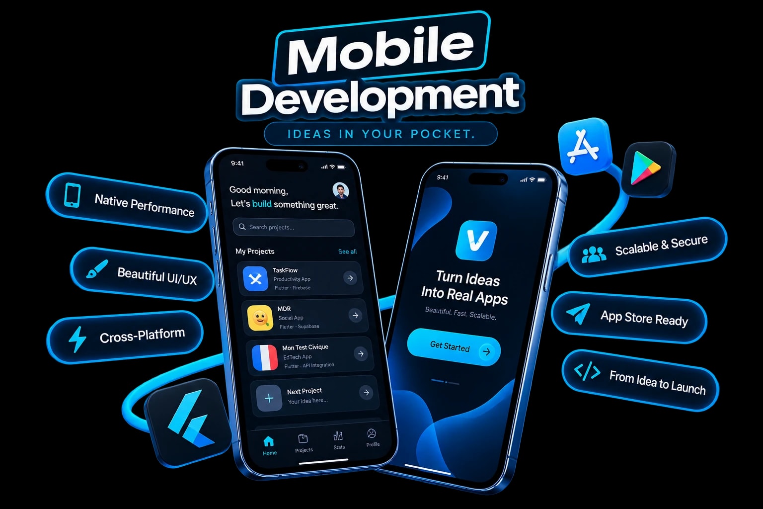 Developpement mobile, deux applications sur iOS et Android