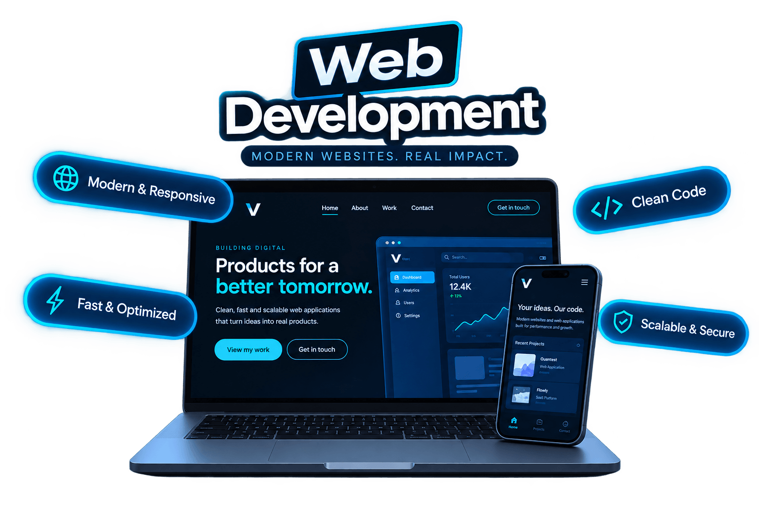 Developpement web, un site sur ordinateur et telephone