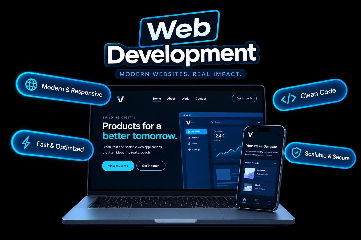 Developpement web, un site sur ordinateur et telephone